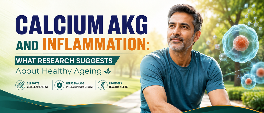 Healthy middle-aged adult representing Calcium AKG and inflammation support for healthy ageing.